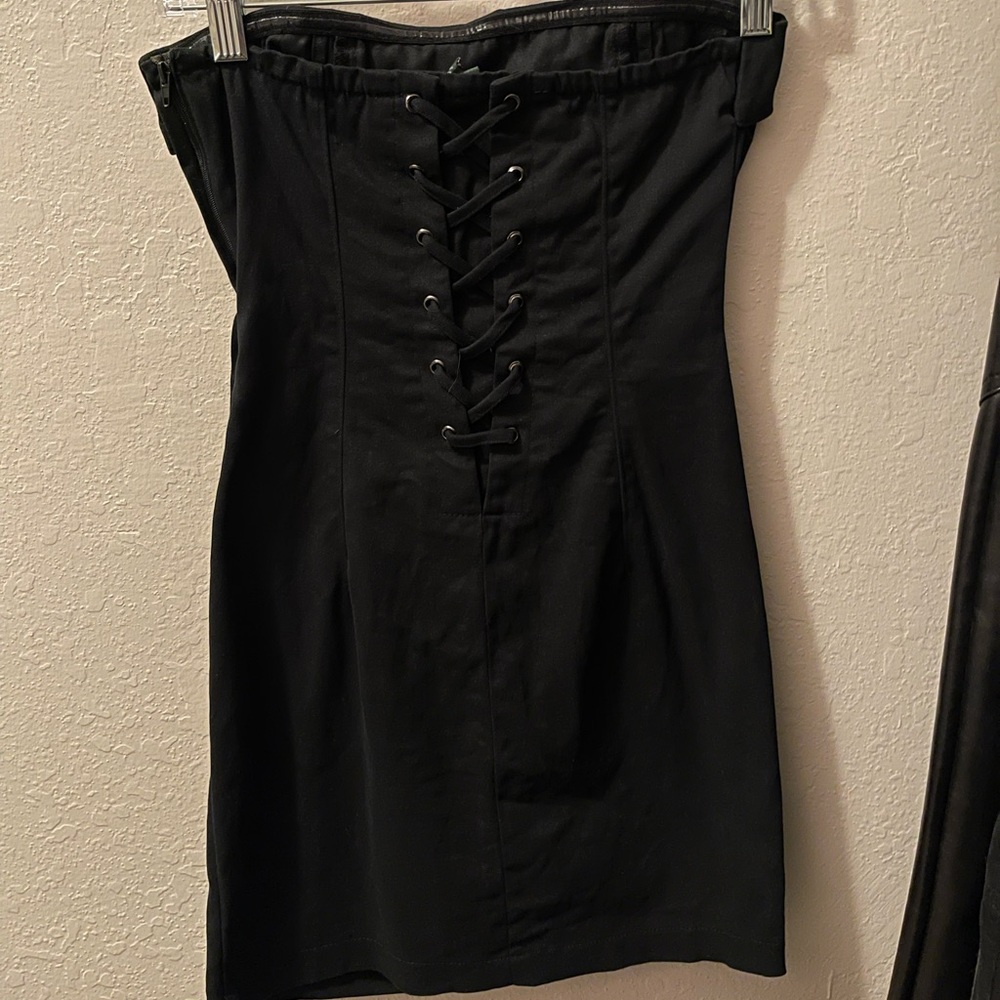 Black corset style dress